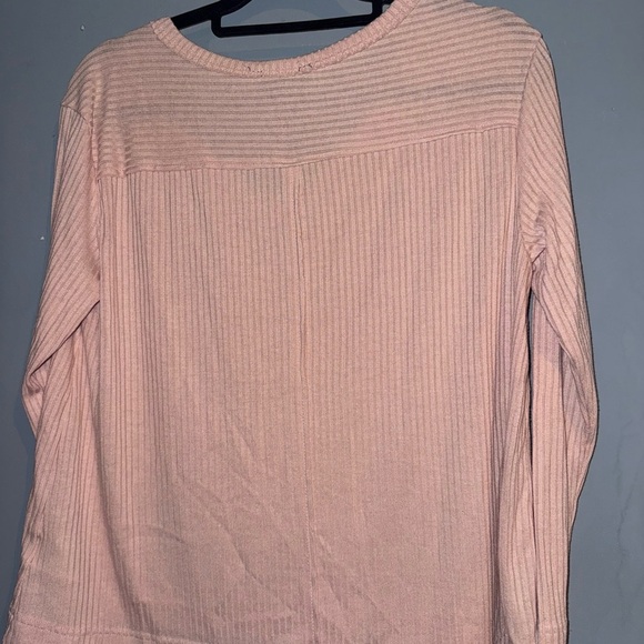 Jessica Simpson Soft Pink Ribbed Blouse - Picture 4 of 4
